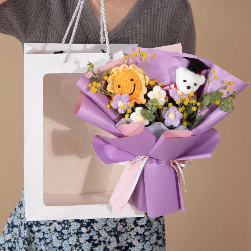 Rejoyce Handmade Crochet Graduation Flower Bouquet