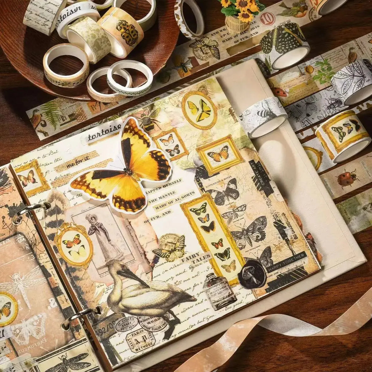 20 Rolls Vintage Aesthetic Tape Set