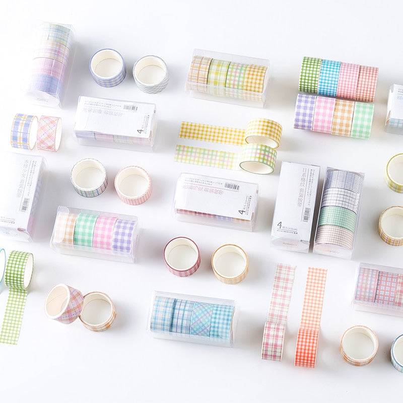 4 Rolls Aesthetic Washi Tape Set