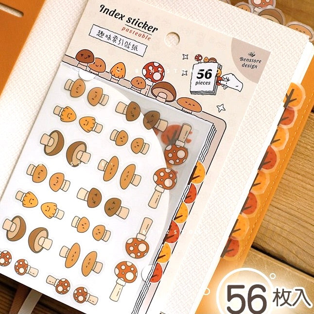 Cute Nature and Animals Index Stickers