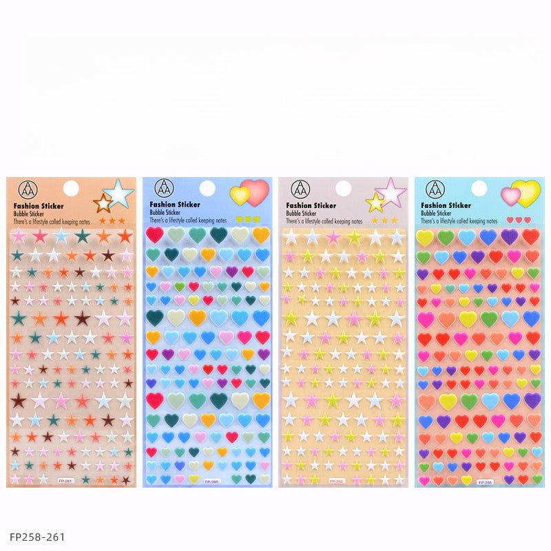 Heart & Star Deco Puffy Sticker Book