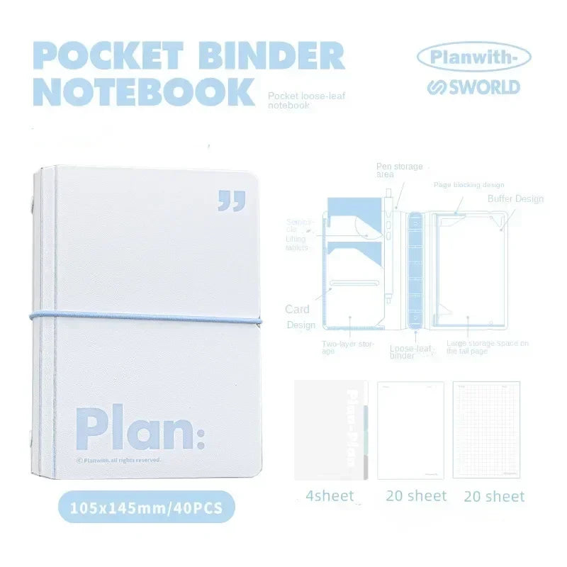Portable Pocket Binder Notebook