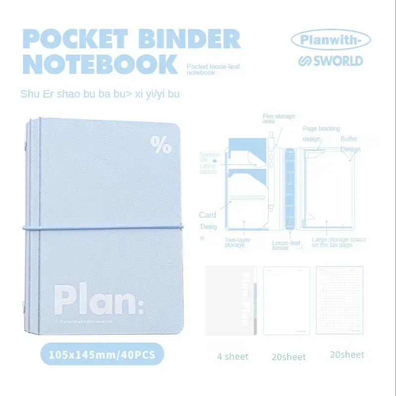 Portable Pocket Binder Notebook