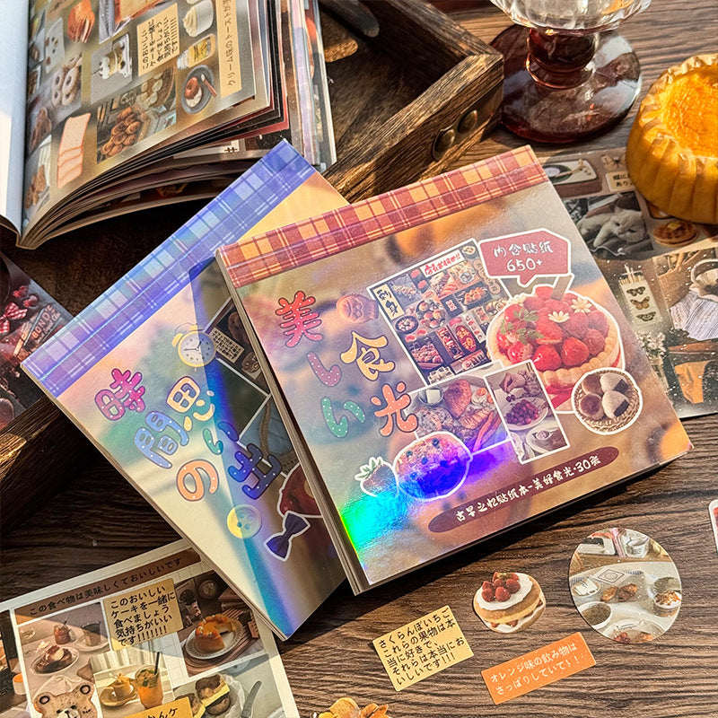 650pcs Retro Foods Sticker Book