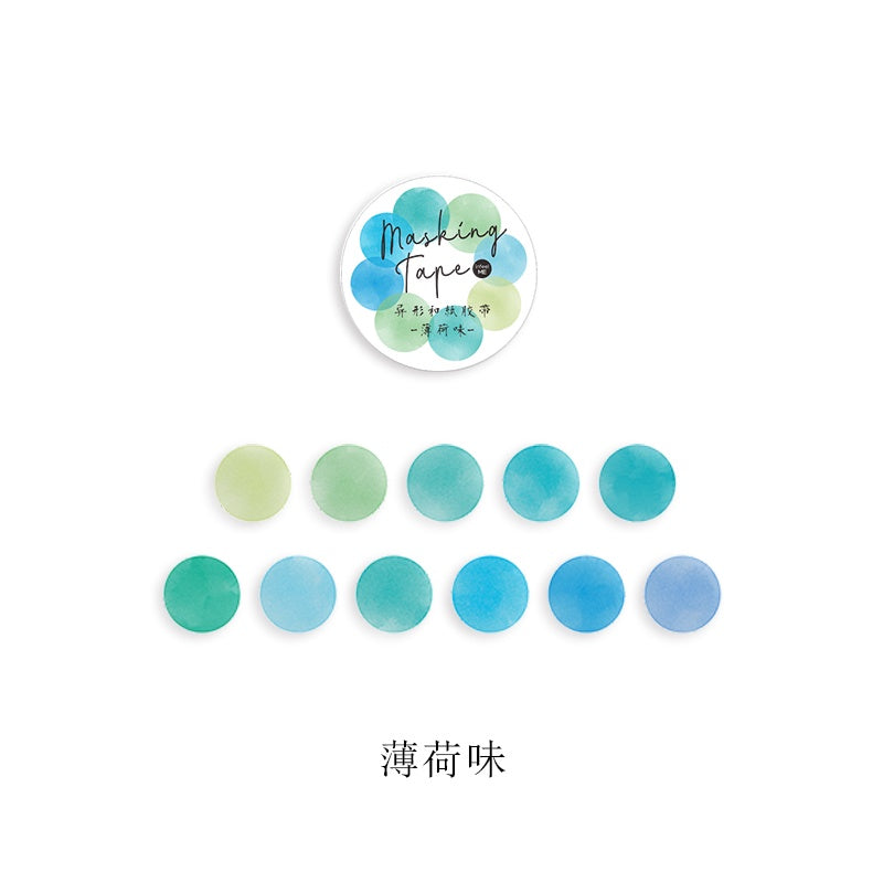 Candy Color Dot Adhesive Stickers Washi Tapes