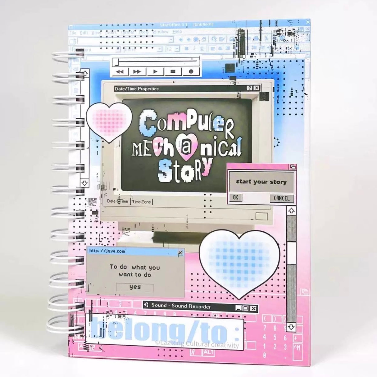 Computer Windows Spiral Notebook