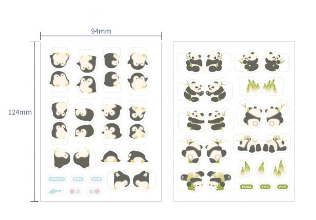 Cute Nature and Animals Index Stickers