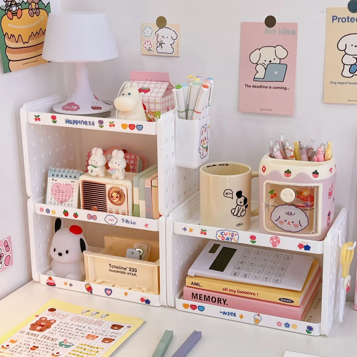 Layered Detachable Organizer with Pegboard