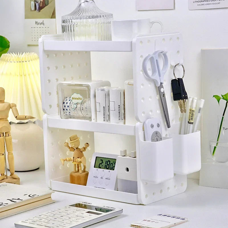 Layered Detachable Organizer with Pegboard
