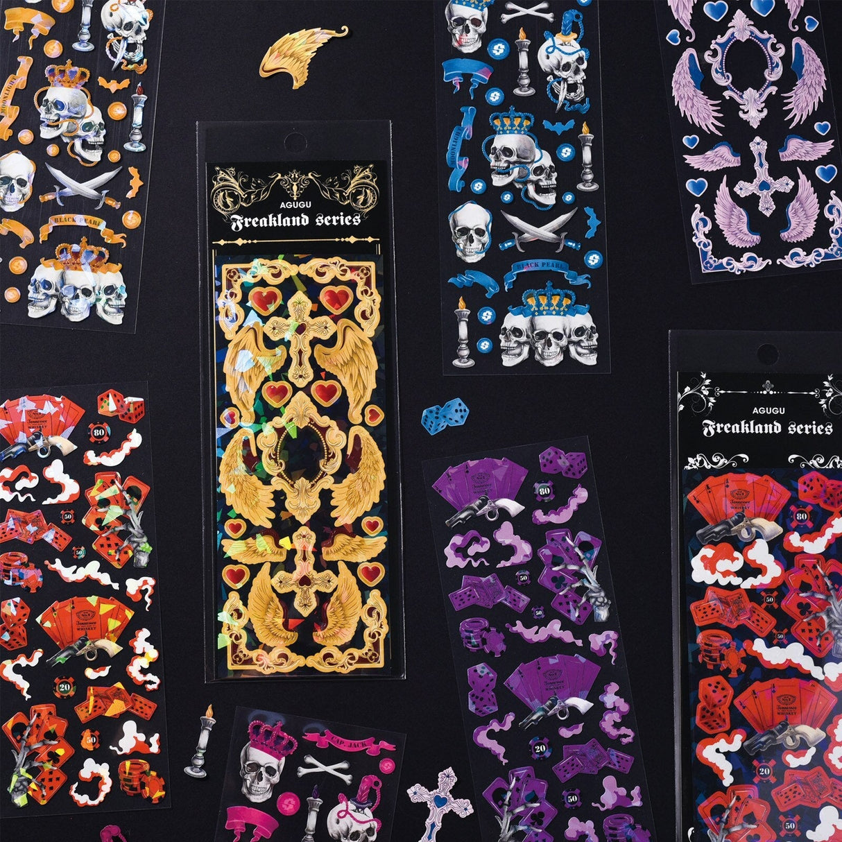 Ausverkauf! Glänzender Laser-Deko-Stickerbogen