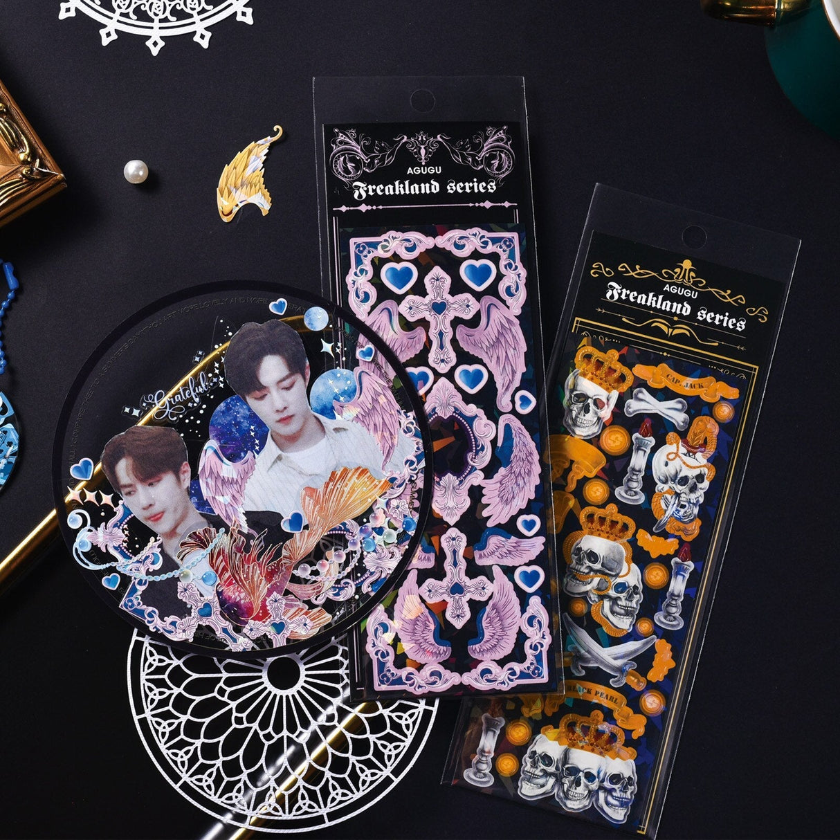 Ausverkauf! Glänzender Laser-Deko-Stickerbogen