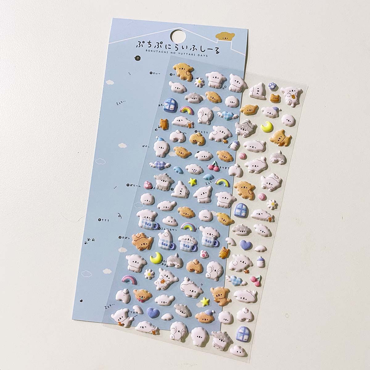 Cute Carton Puffy Sticker Sheet