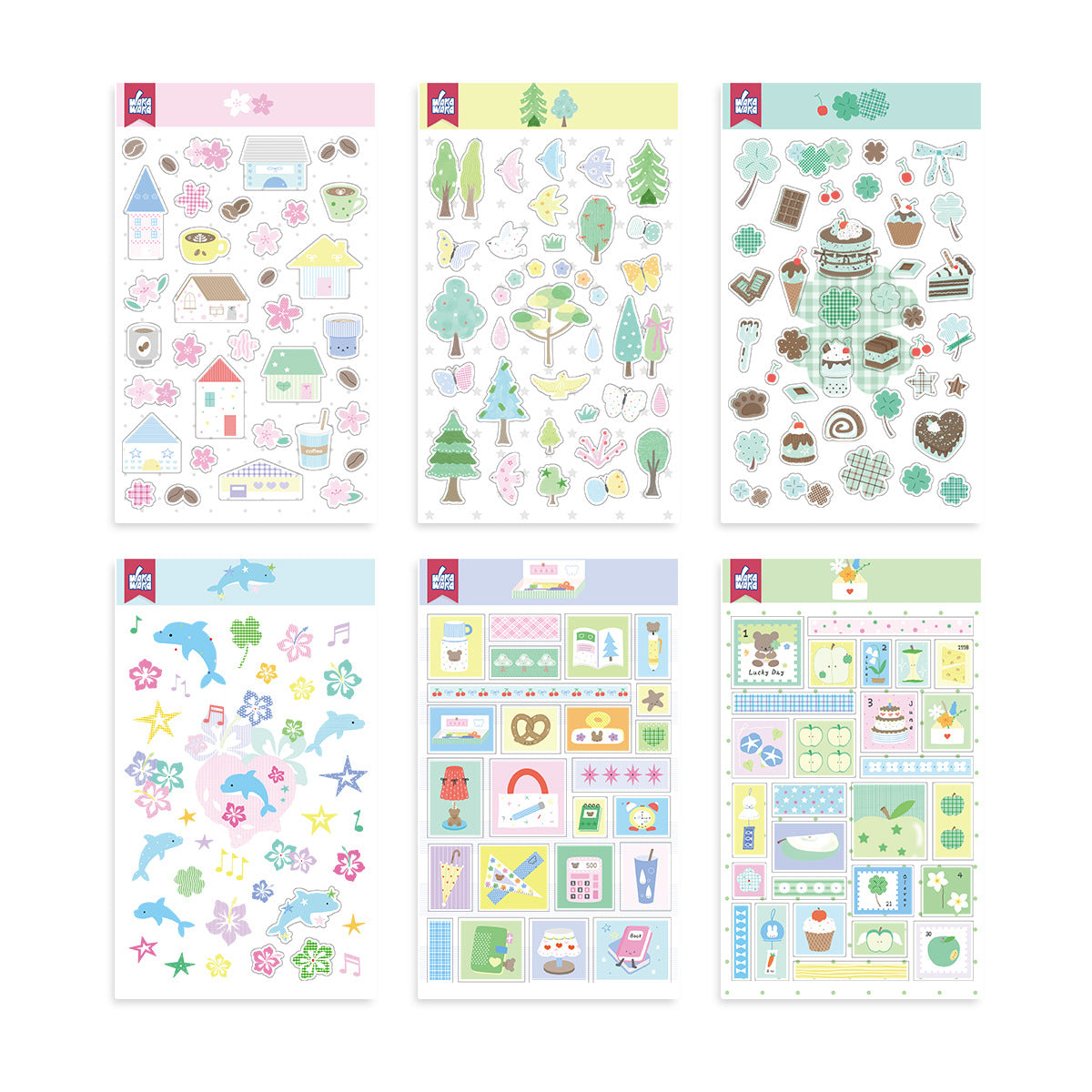 Half Summer Glitter 3D Sticker Sheet