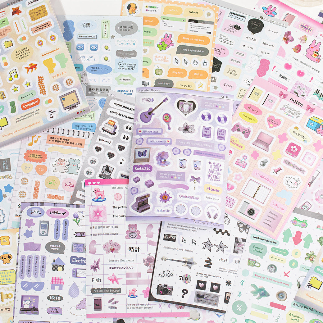 Healing Notes Korean Aesthetic Sticker Book