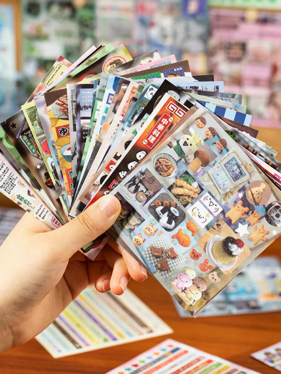 Happiness Memo Retro Sticker Book