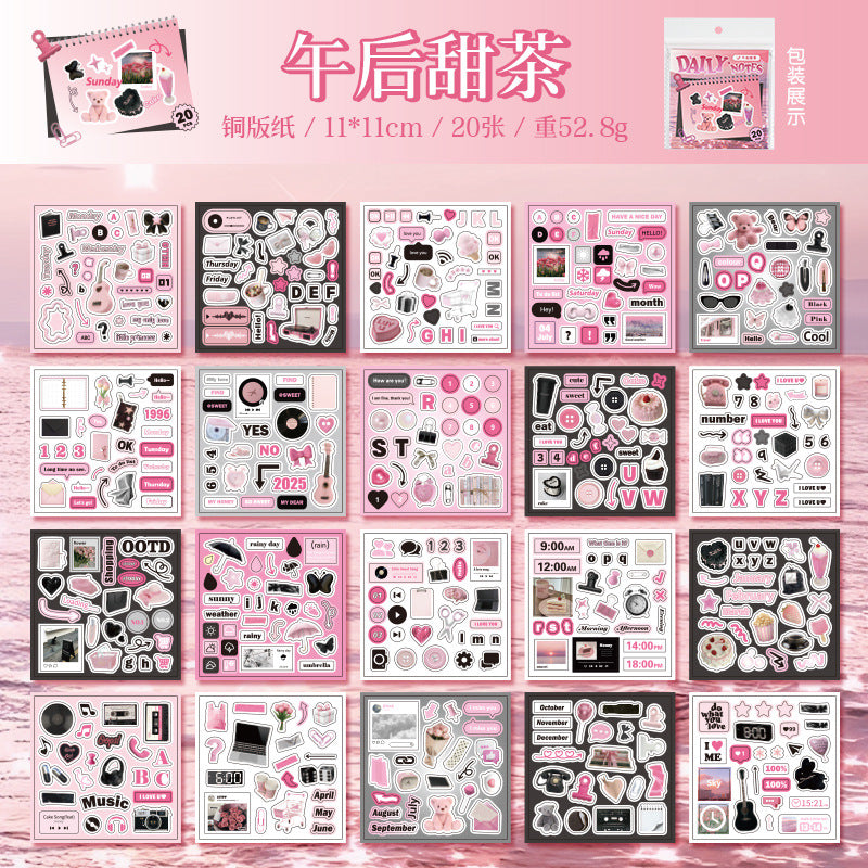 Insta Aesthetic Style Square Sticker Book