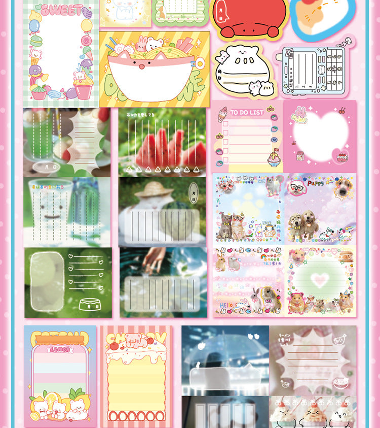 800 pcs Retro Memo Paper Set