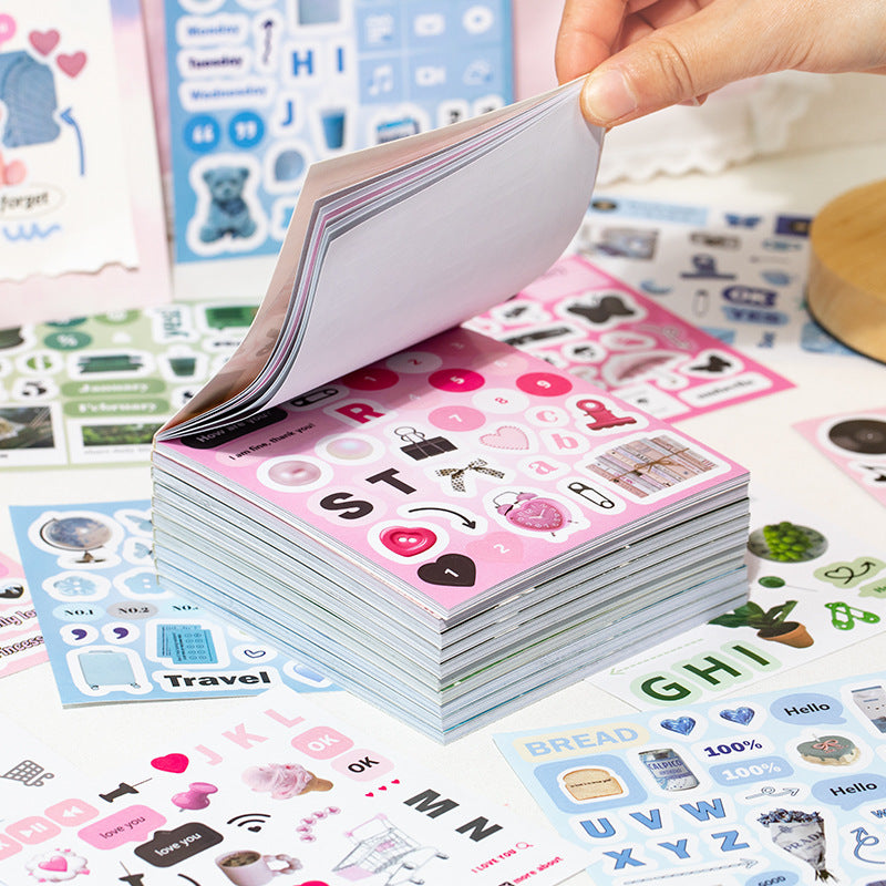 Insta Aesthetic Style Square Sticker Book
