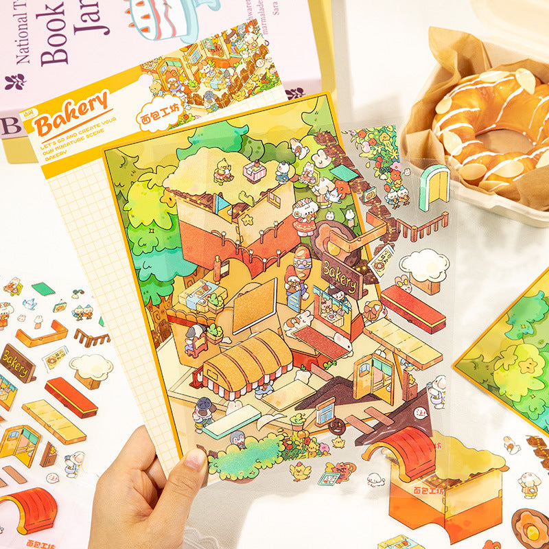 Beach Resort Landscape Sticker Set