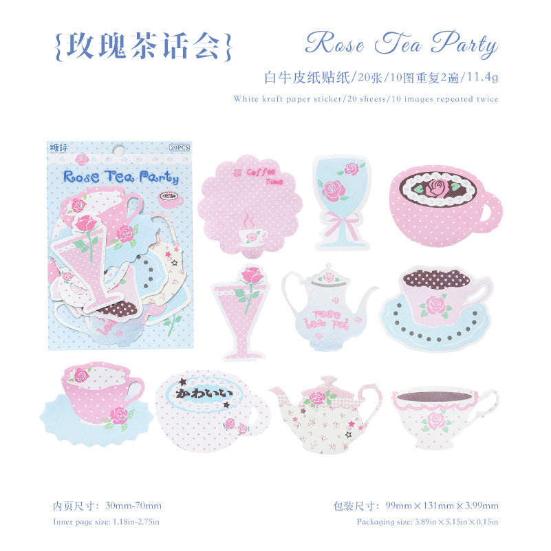 Rose Cafe Sticker Bag