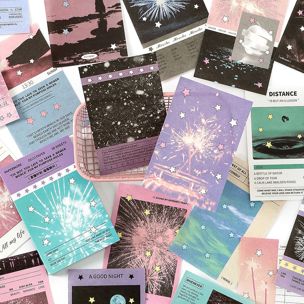 Star Shinning Aesthetic Material Paper Book