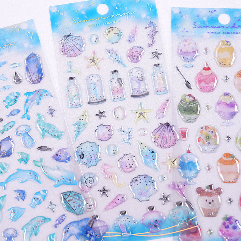 Ocean Series 3D Sticker Sheet