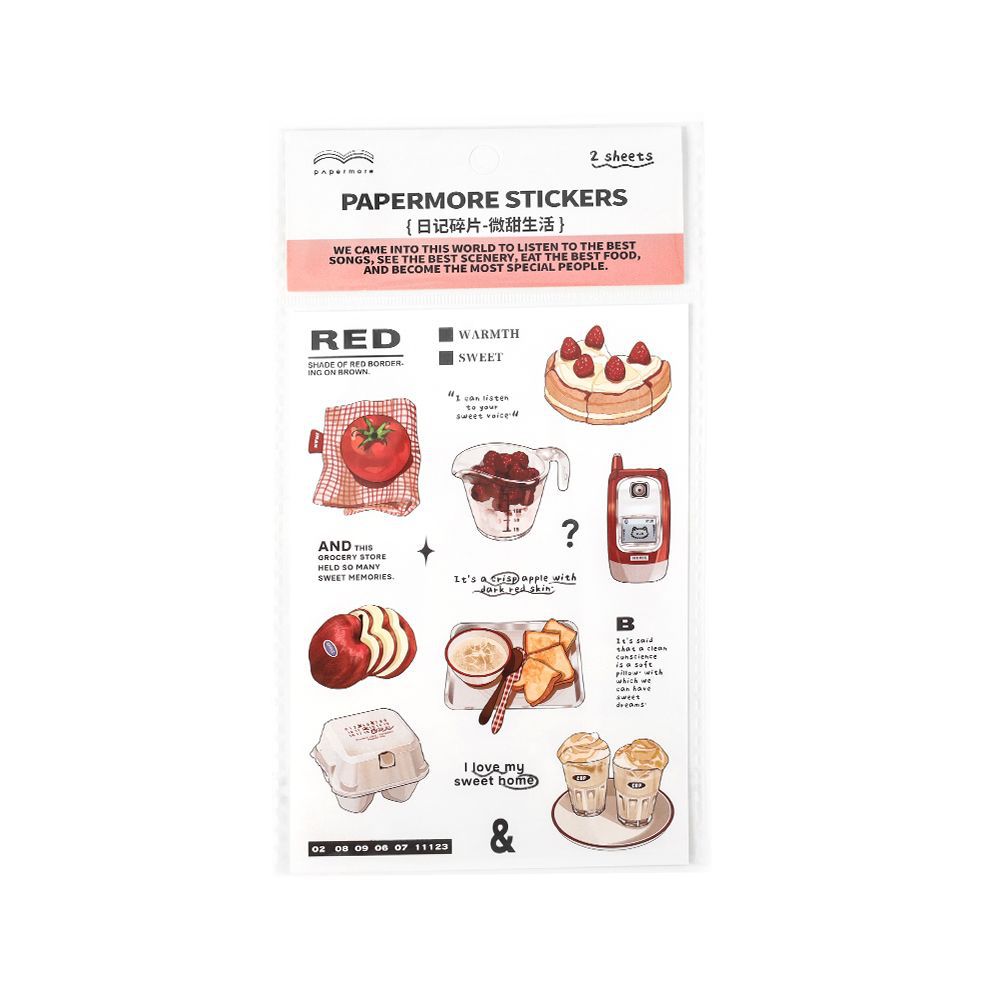 Diary Fragment Sticker Sheet