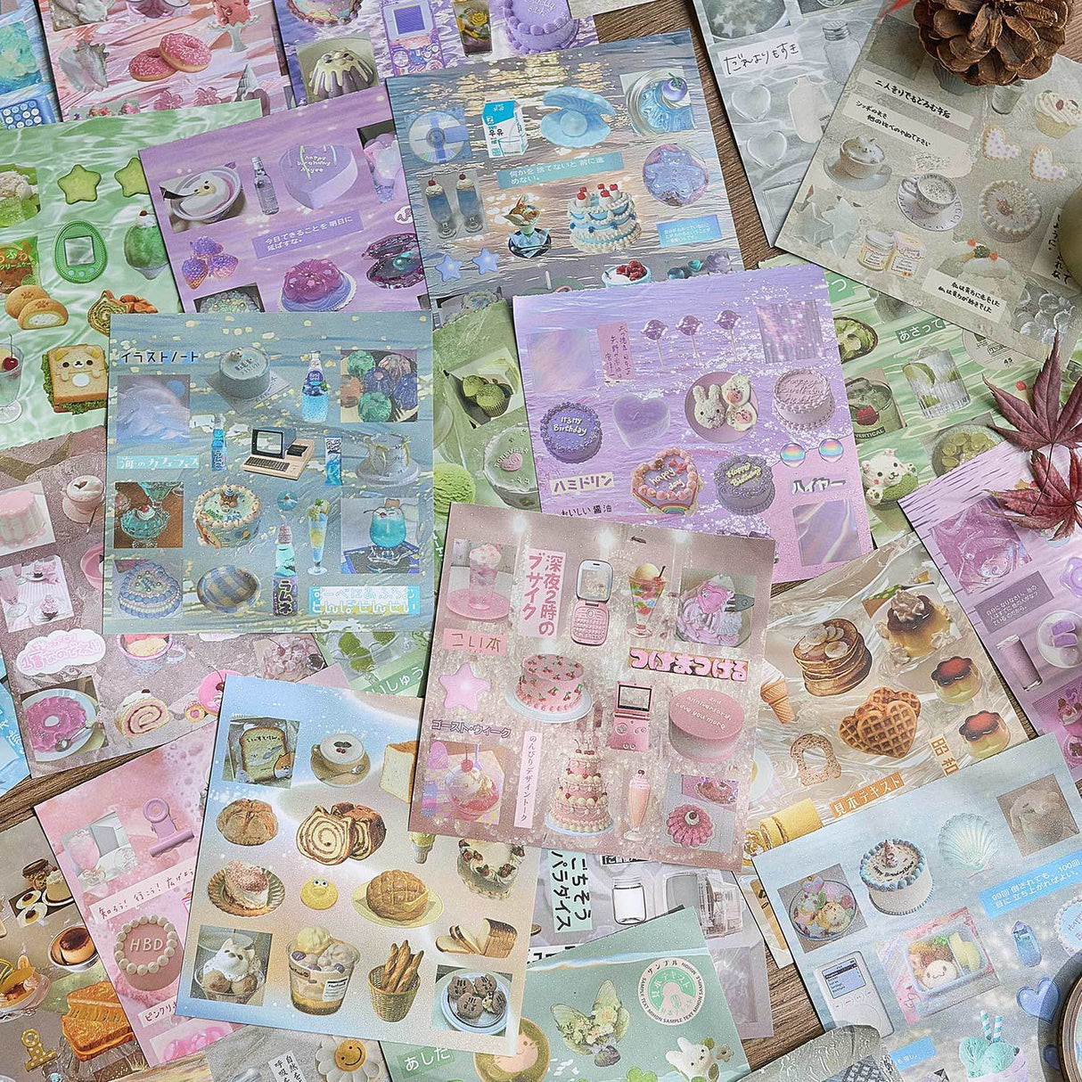 650pcs Retro Foods Sticker Book Series 2