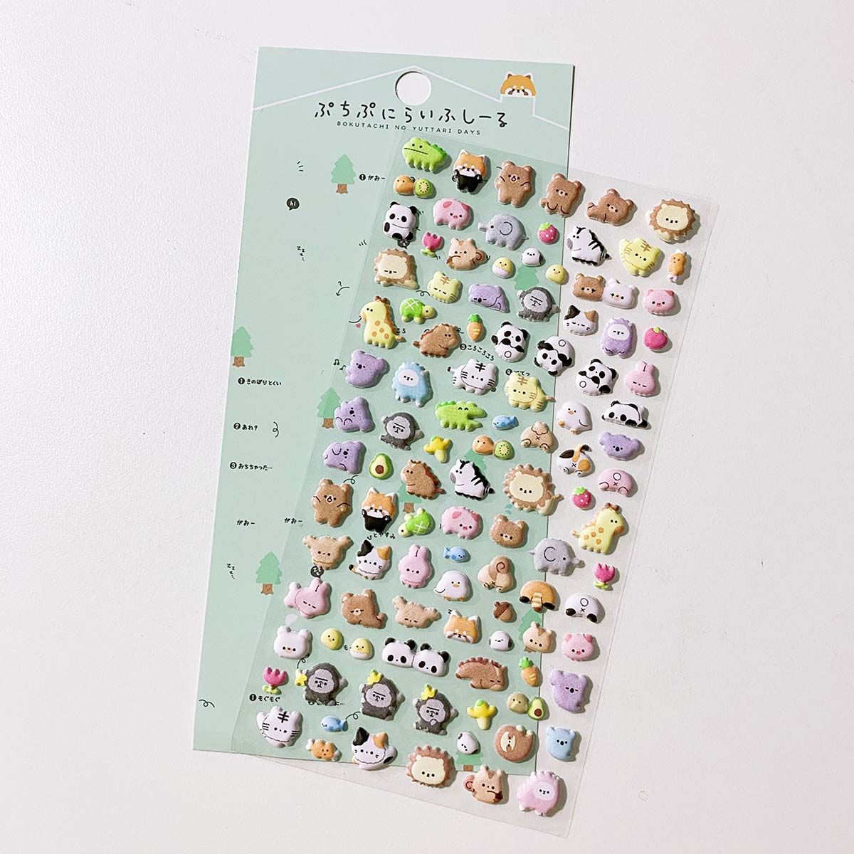 Cute Carton Puffy Sticker Sheet