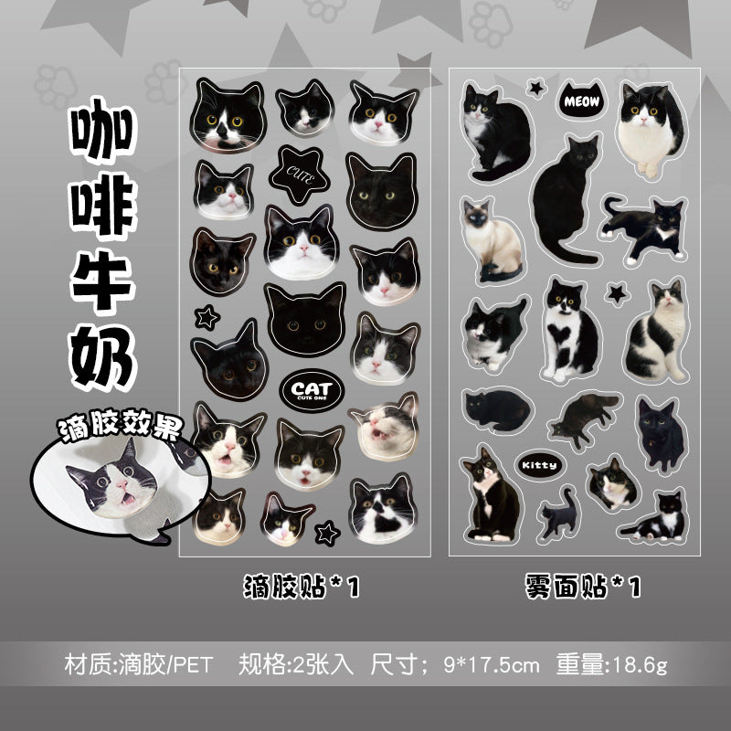 Cat Head 3D Sticker Sheet