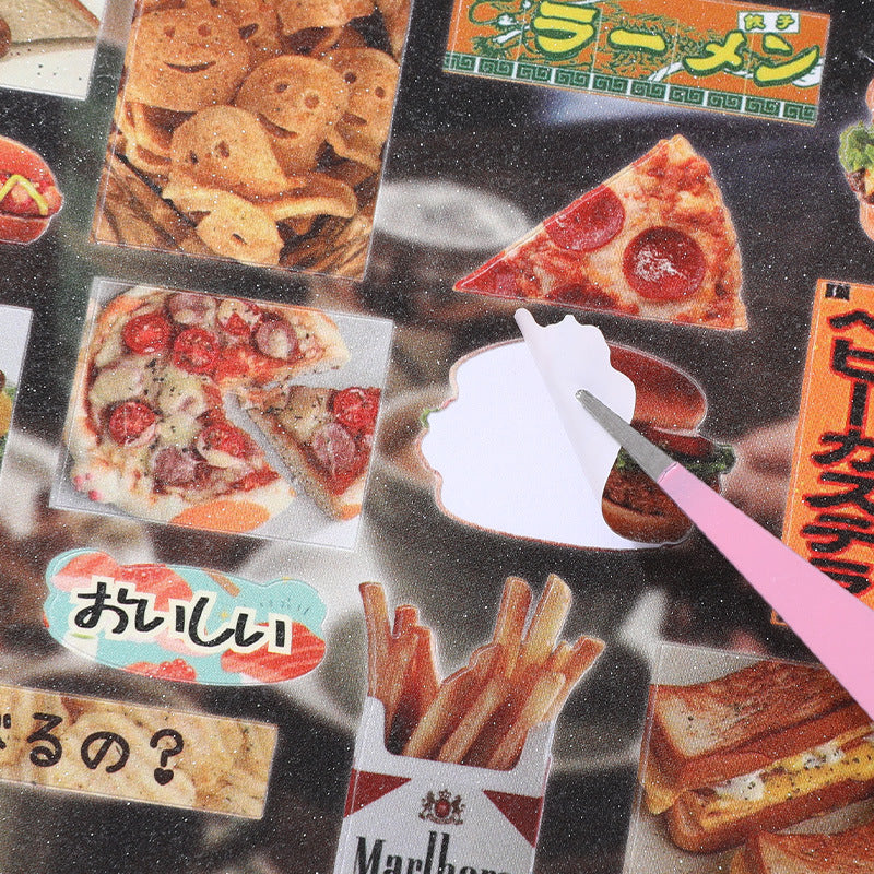 650pcs Retro Foods Sticker Book