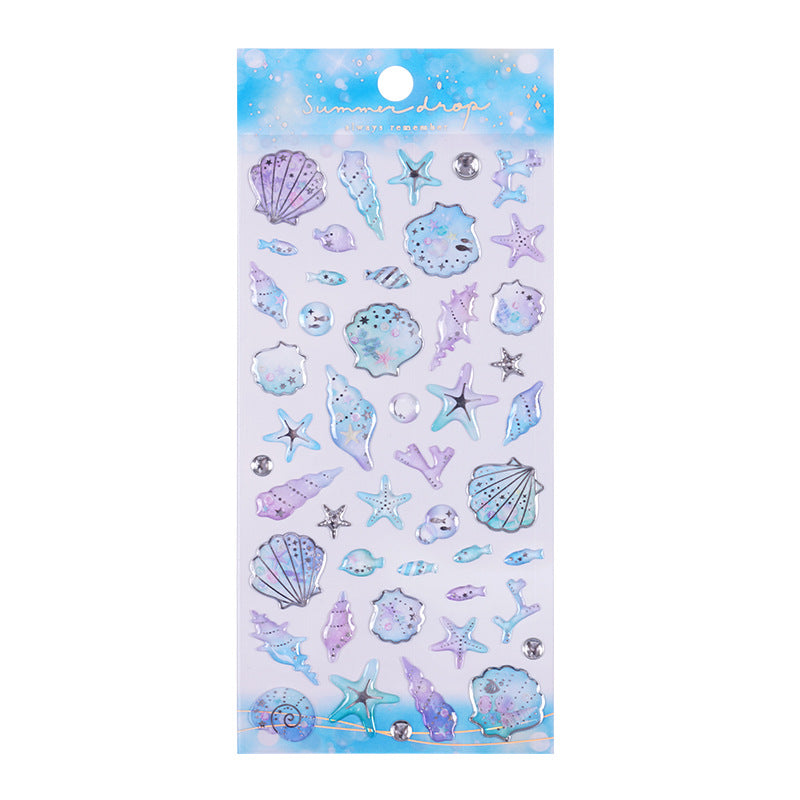 Ocean Series 3D Sticker Sheet