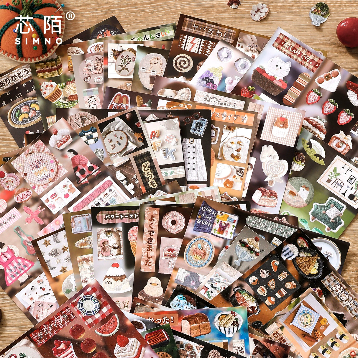 Embroidery Style Retro Sticker Book