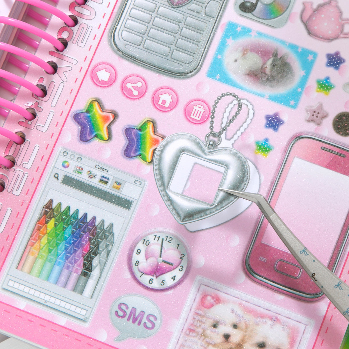 Y2k Pinky Coil Sticker Book