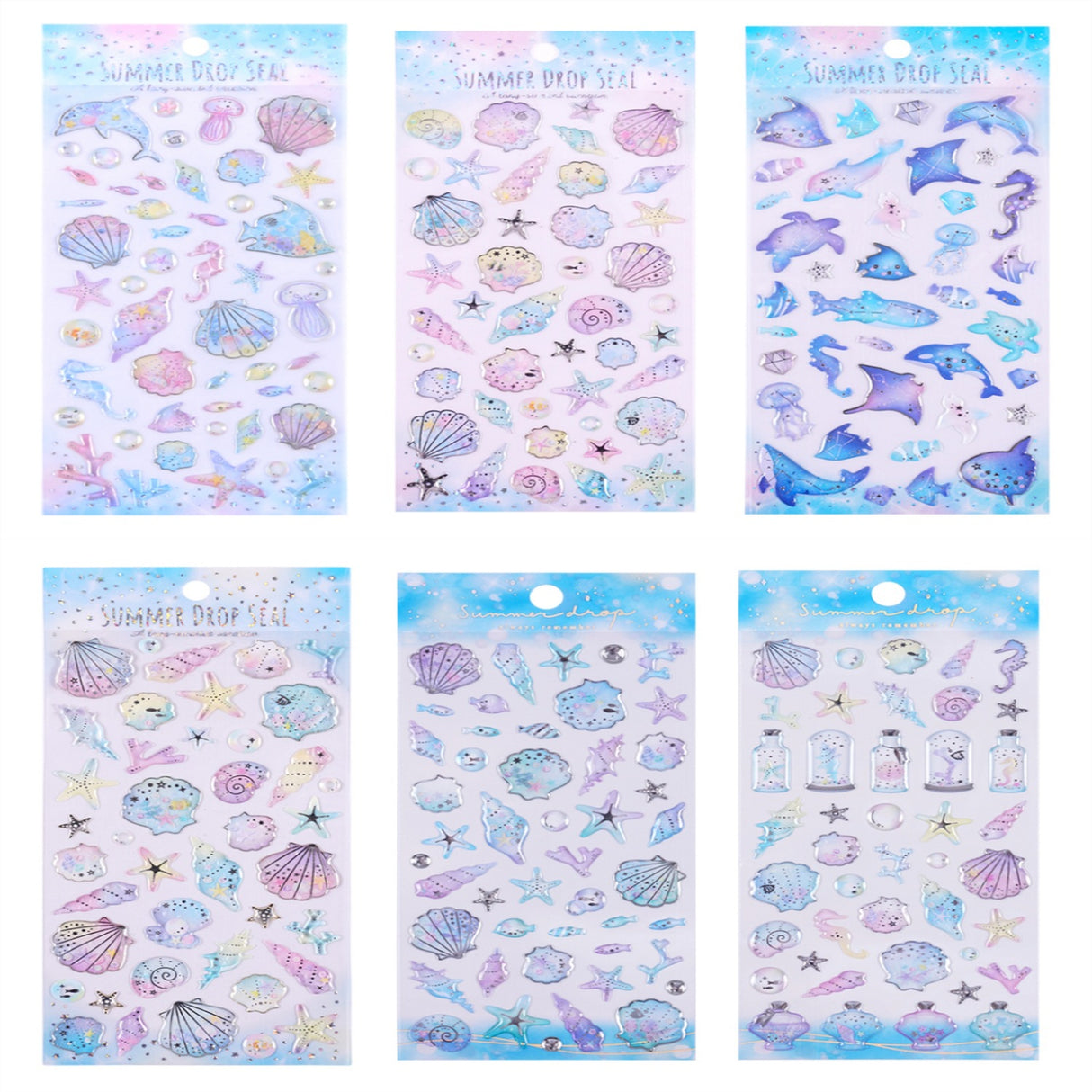 Ocean Series 3D Sticker Sheet
