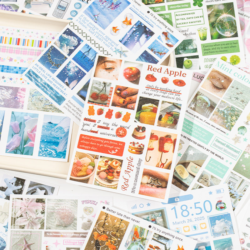 Summer Flipped Aesthetic Sticker Book