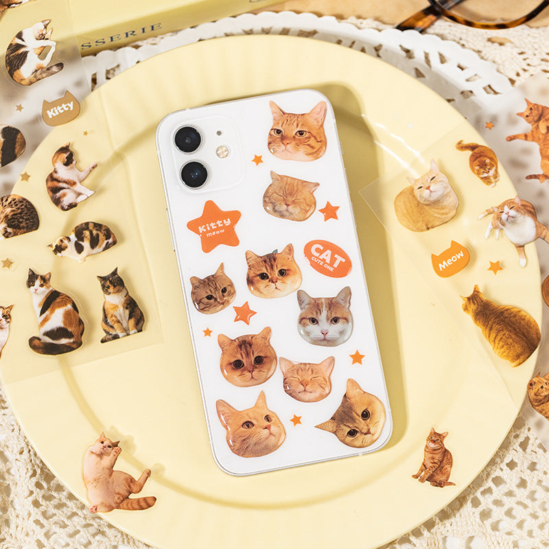 Cat Head 3D Sticker Sheet