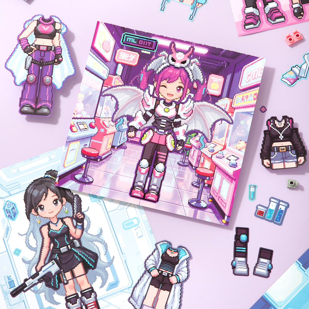 Pixel Cloth Changing DIY Sticker Book