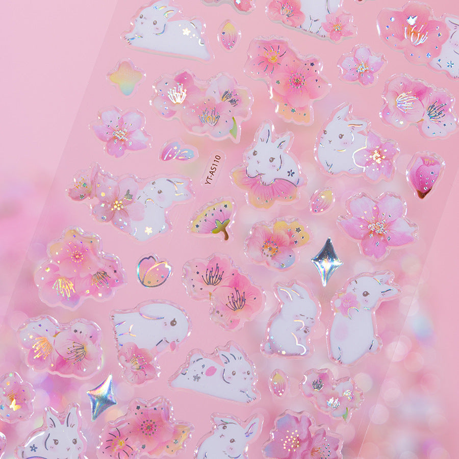 Sakura 3D Sticker Sheet