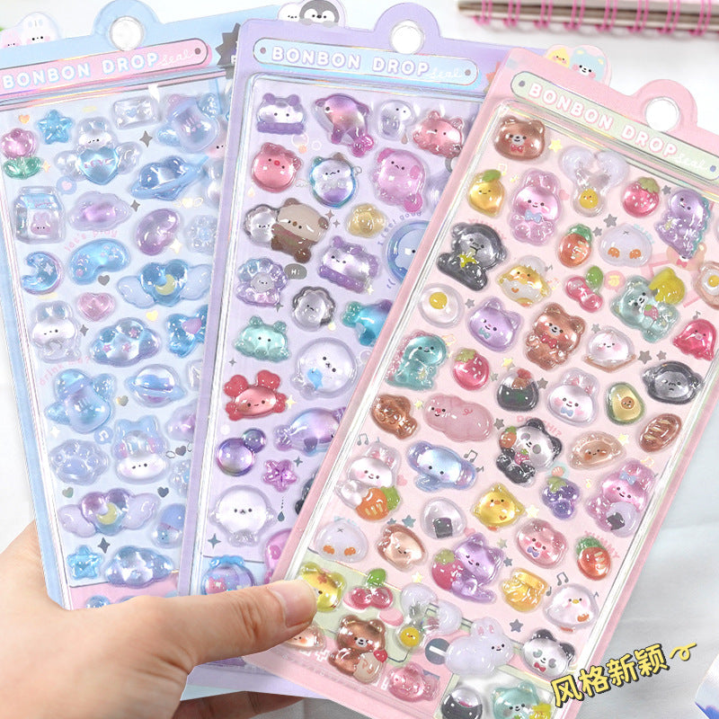 Cute Animal 3D Sticker Sheet Vol.2