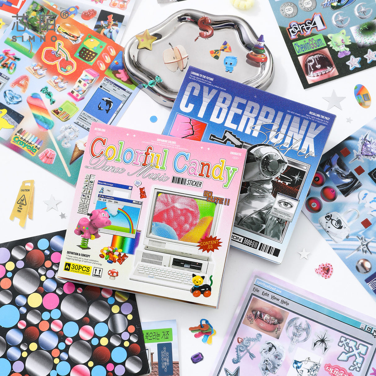 Back And Future Cyberpunk Sticker Book