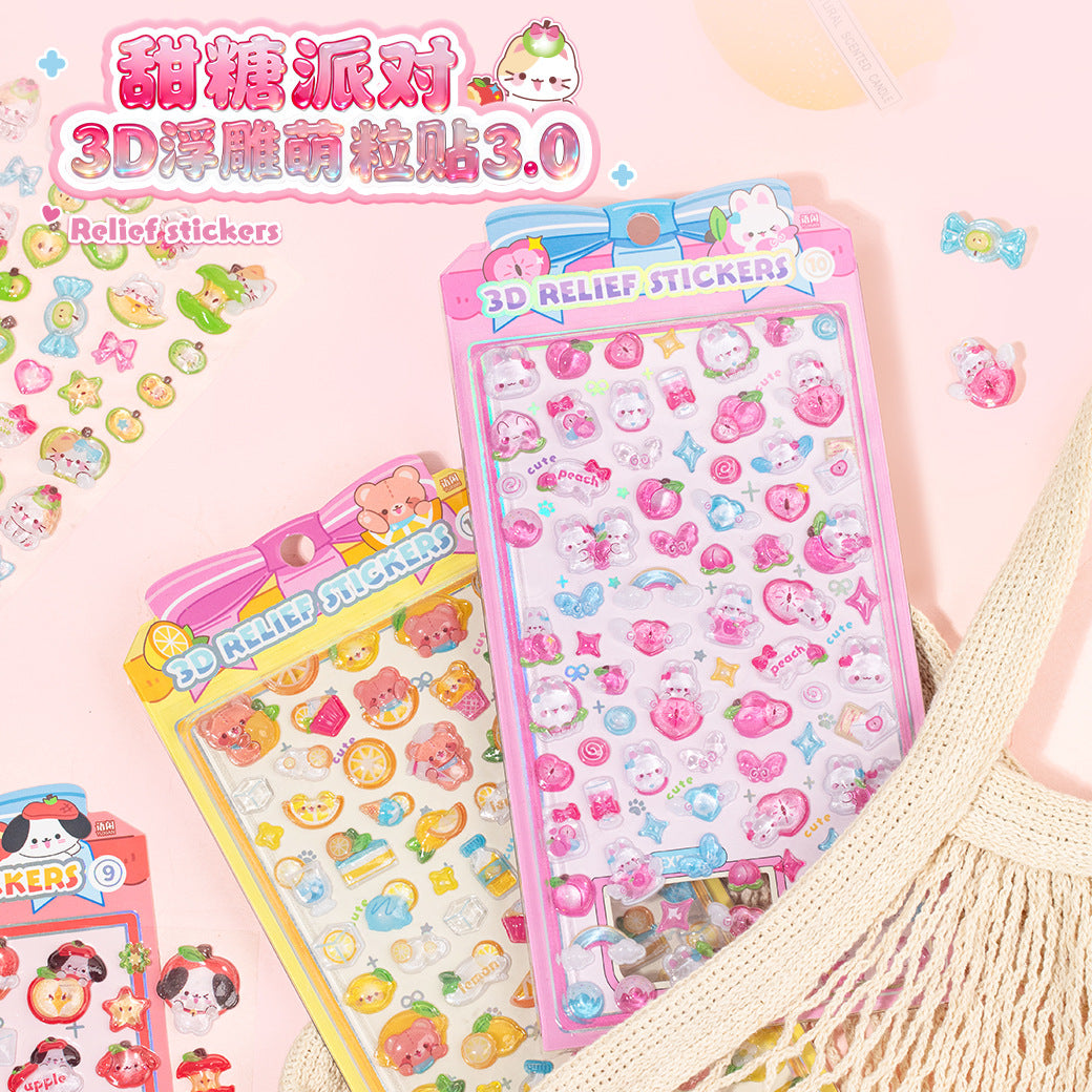 Candy Party 3D Sticker Sheet