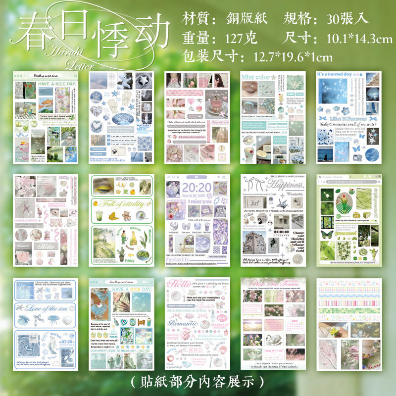 Summer Flipped Aesthetic Sticker Book