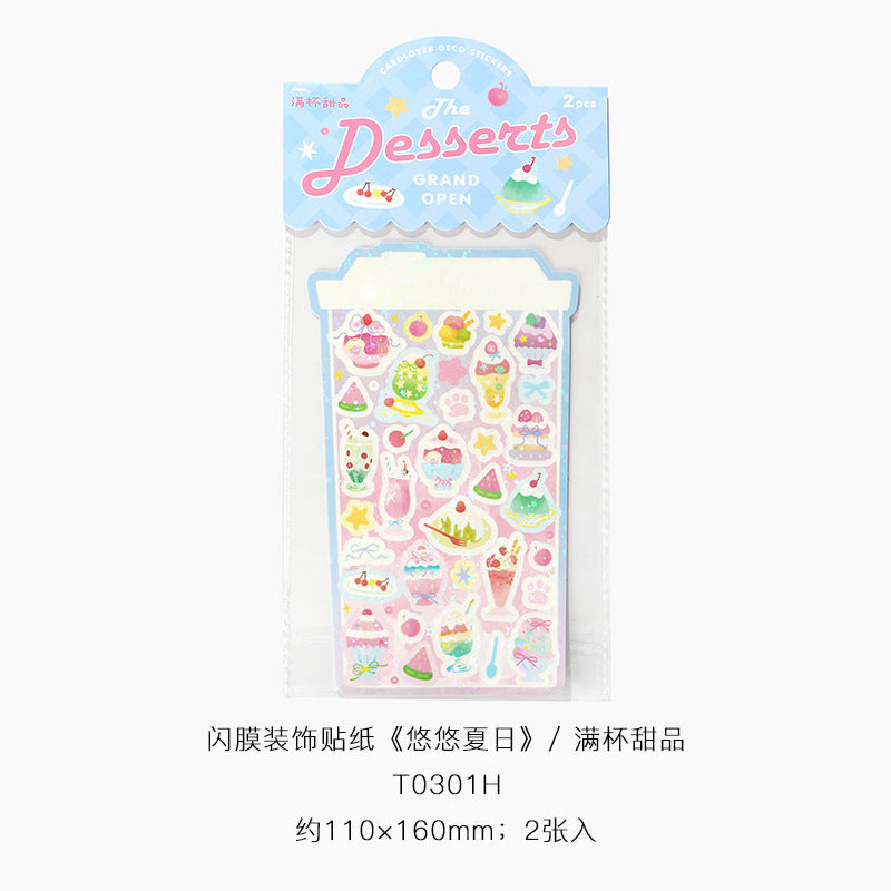 Leisure Summer Glitter Sticker Sheet