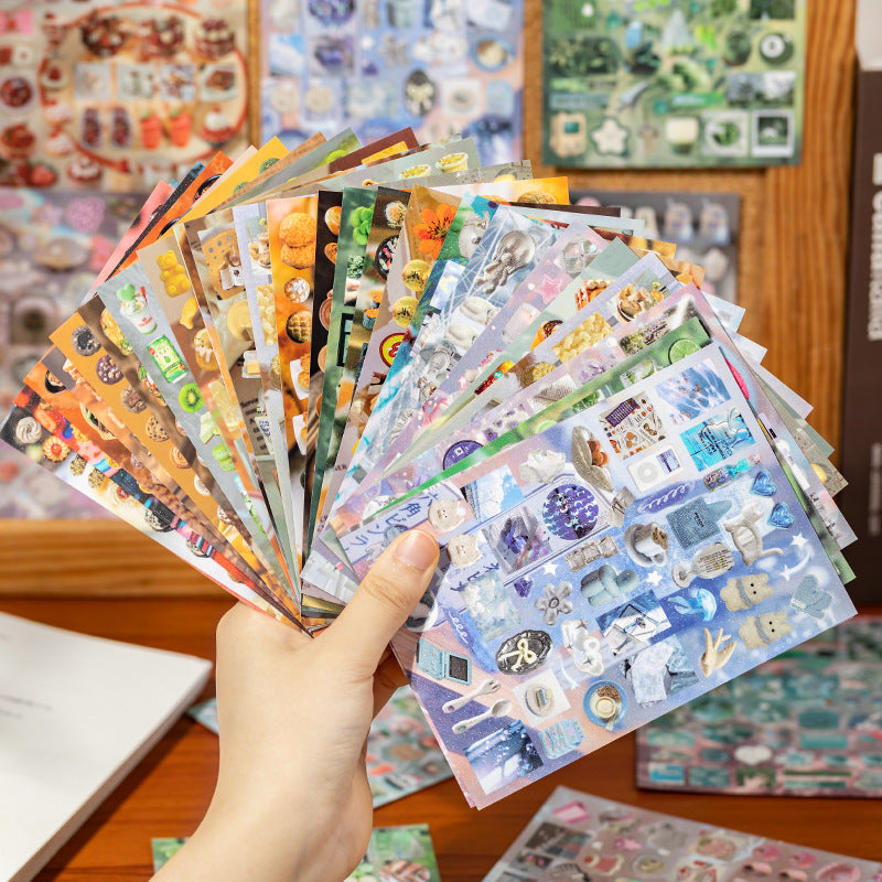 Foodies' Notes Retro Sticker Book