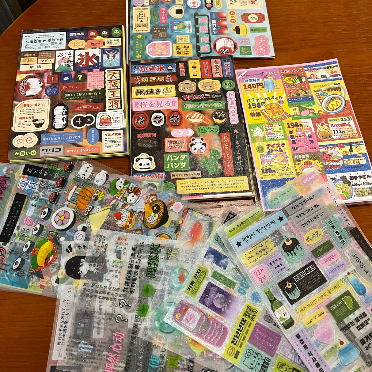 27 sheets Japanese Retro Sticker Bag