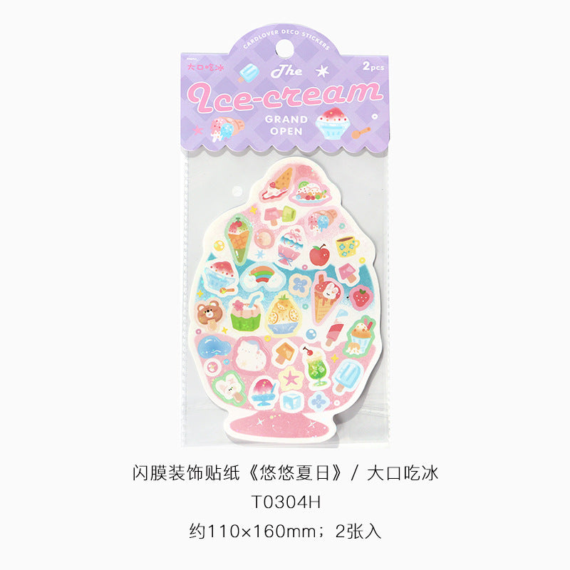 Leisure Summer Glitter Sticker Sheet