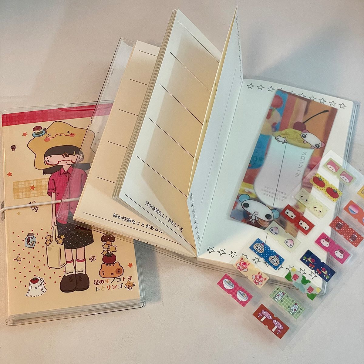 A6 Slim Girl Retro Journal Notebook