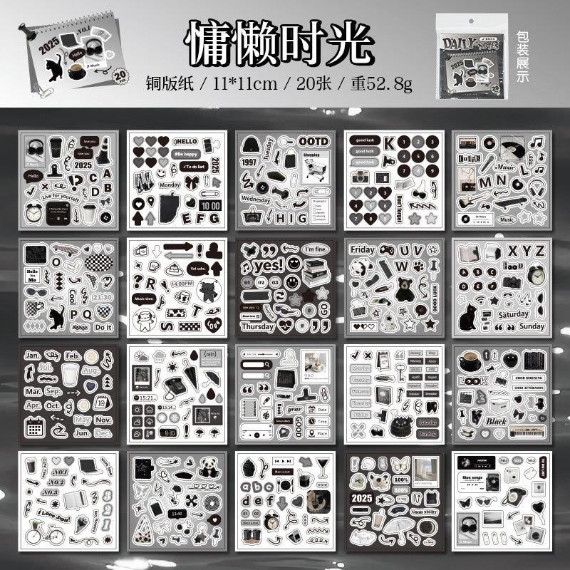 Insta Aesthetic Style Square Sticker Book