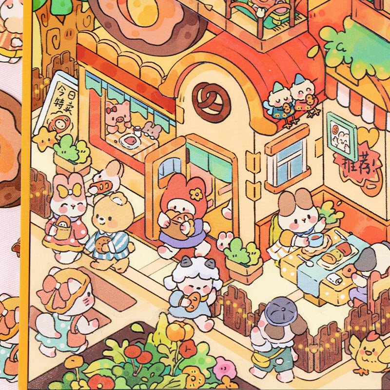 Beach Resort Landscape Sticker Set